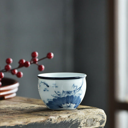 Chinese Blue White Porcelain Tea Cups Ceramic Gongfu Teacup Tea Wine Mug Gift