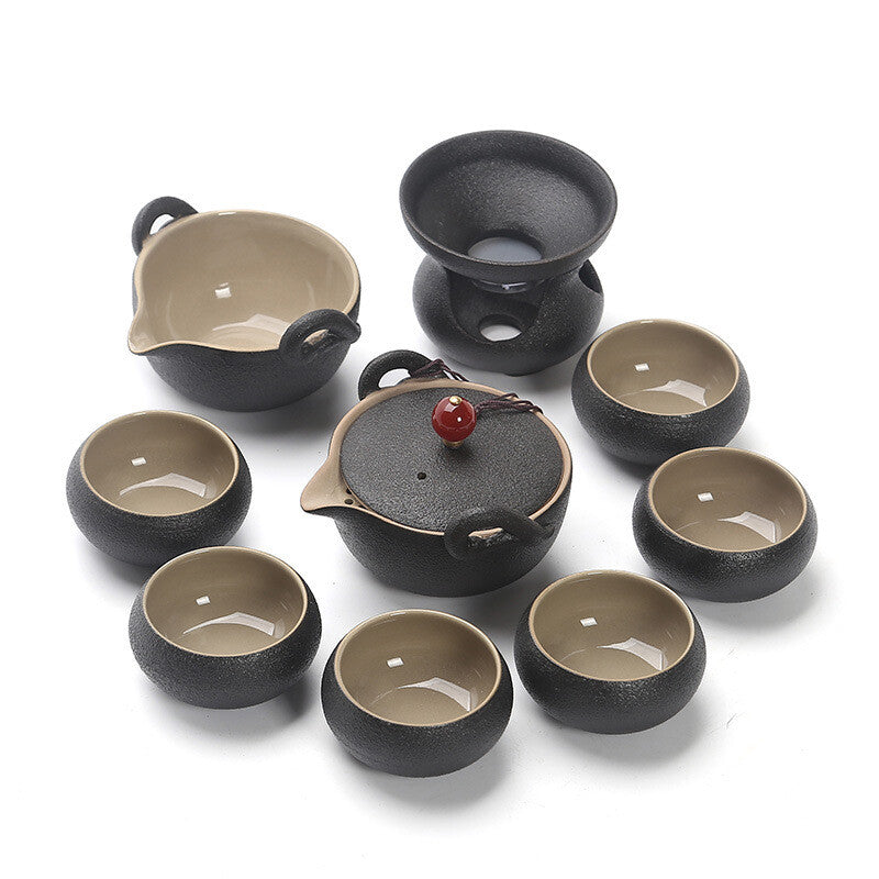 Complete Tea Set Ceramic Tea Pot With Infuser Pitcher Matching Cup Tea Strainer