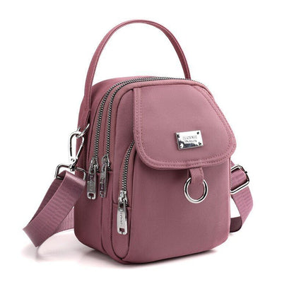 Fashion 3 Layers Women Small Handbag Durable Fabric Shoulder Bag Polyester Flap