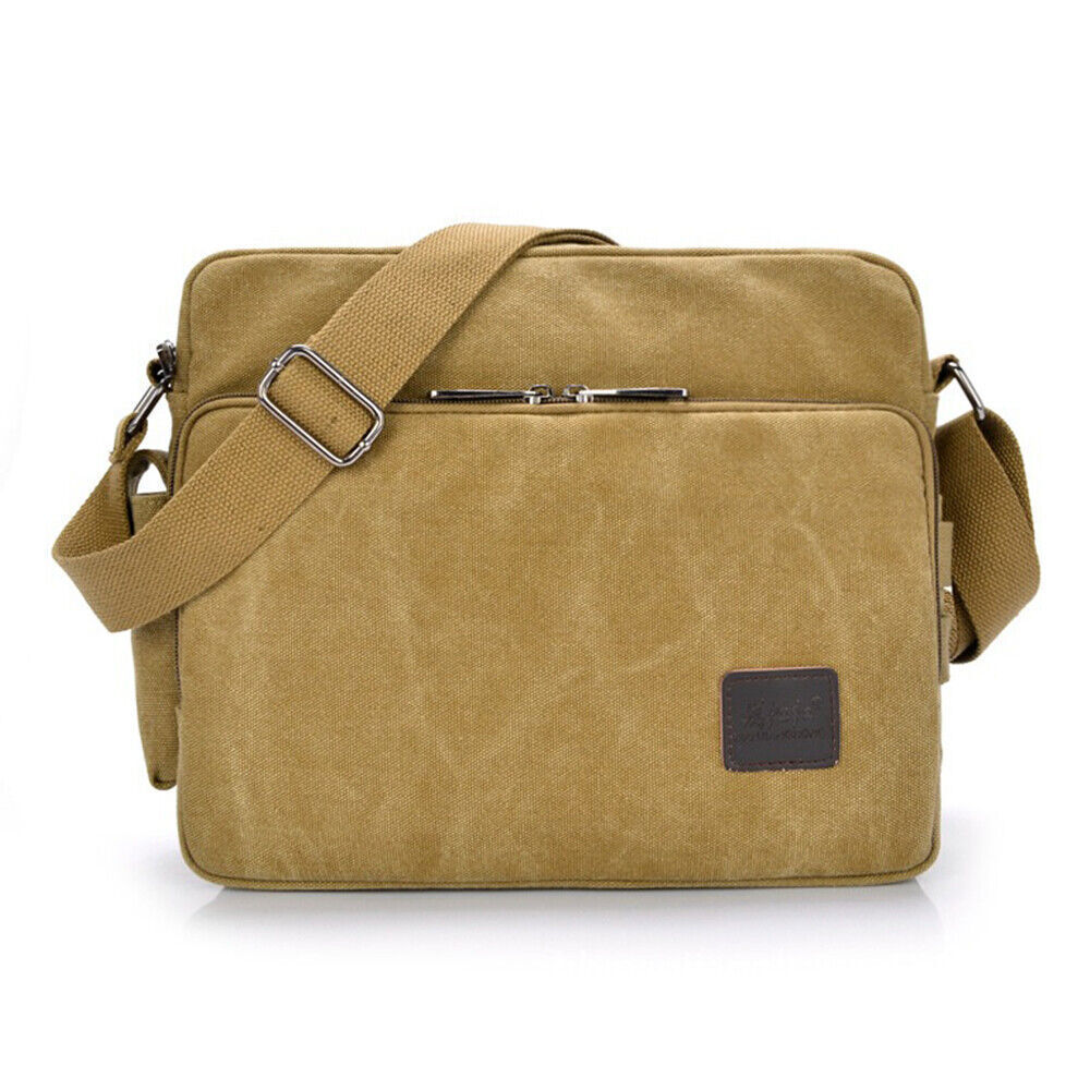 Men Vintage Military Canvas Crossbody Bag School Satchel Messenger Shoulder Bags