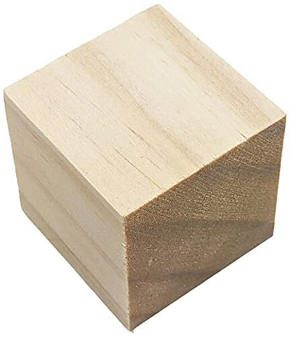 40 Pack Unfinished 1.5" Birch Wood Blocks -Smooth & Sanded Surface