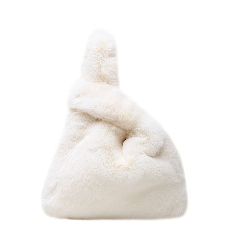 Fashion Underarm Wrist Bag Plush Hobos Shoulder Bags Furry Clutch Purse Handbag