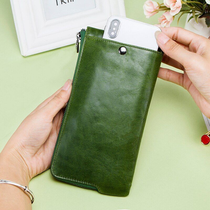 Leather Fashion Long Wallet Women Card Holder Zipper Coin Purse Clutch Bag 1 PC