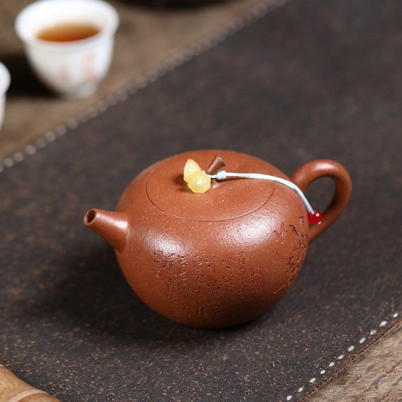 6.8oz Handmade Tea Pot Real Yixing Zisha Jiangpo Clay Master Kungfu Tea Pots New