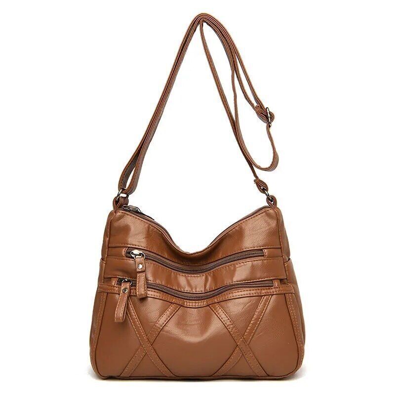 PU Leather Crossbody Bag Women's Bag Shoulder Handbags Multi-pocket Mom Bags