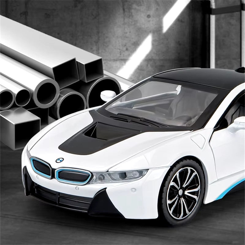 1:32 I8 New Energy Car Alloy Sports Car Model Diecast Simulation Metal Racing Ve