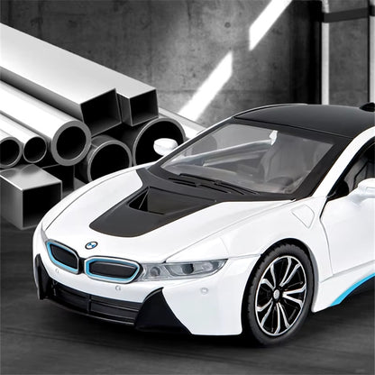 1:32 I8 New Energy Car Alloy Sports Car Model Diecast Simulation Metal Racing Ve