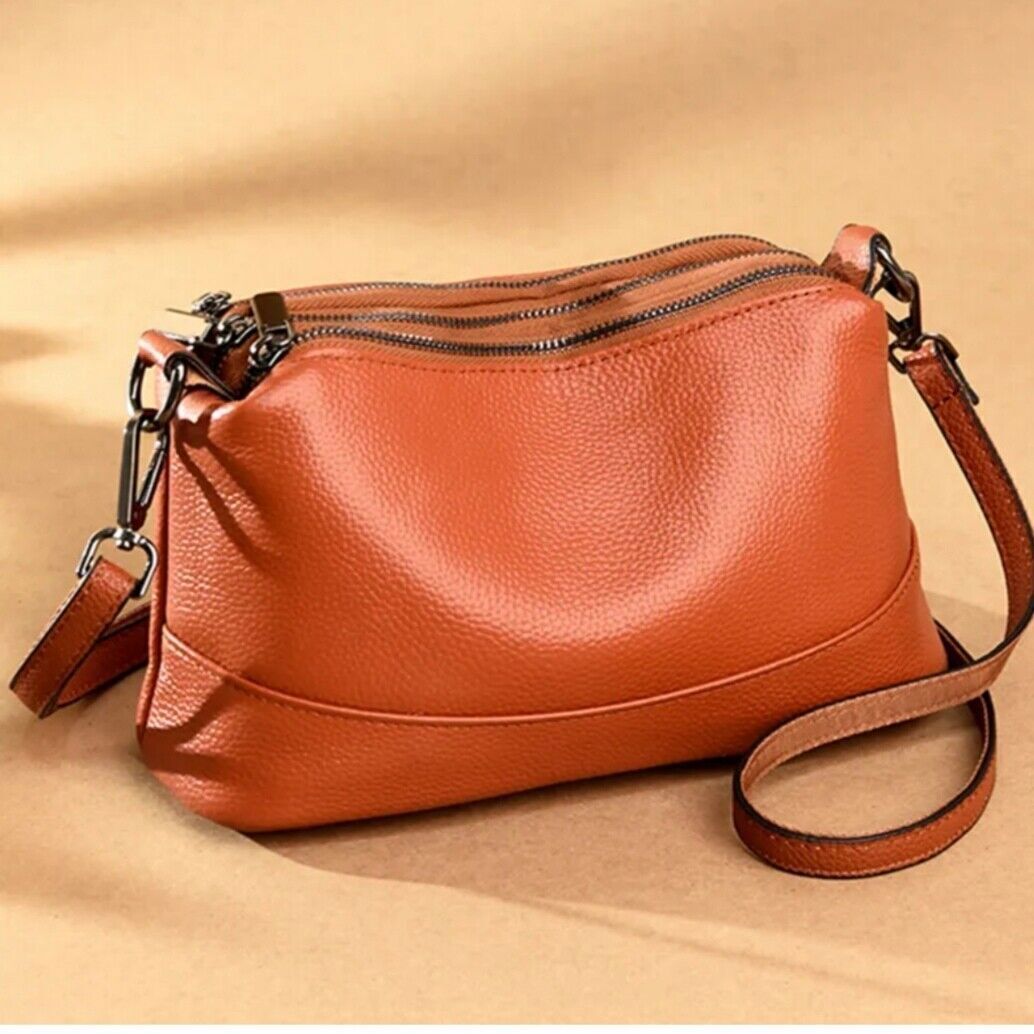 100% Genuine Leather Women Shoulder Bag Handbags Retro Crossbody Messenger Purse