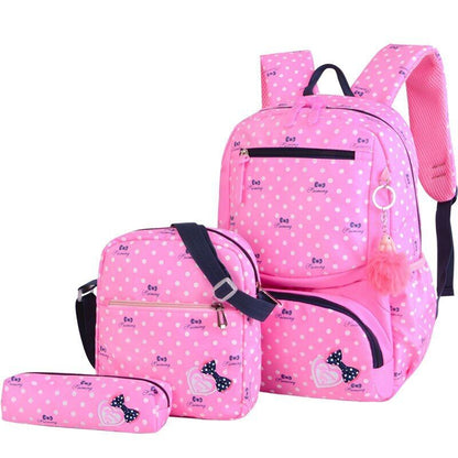 3Pcs Set School Bags Backpacks Kids Backpack Children Girls School bag