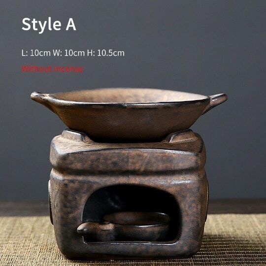 Bronze Ceramic Aromatherapy Incense Burner Indoor Candle Essential Oil Furnace