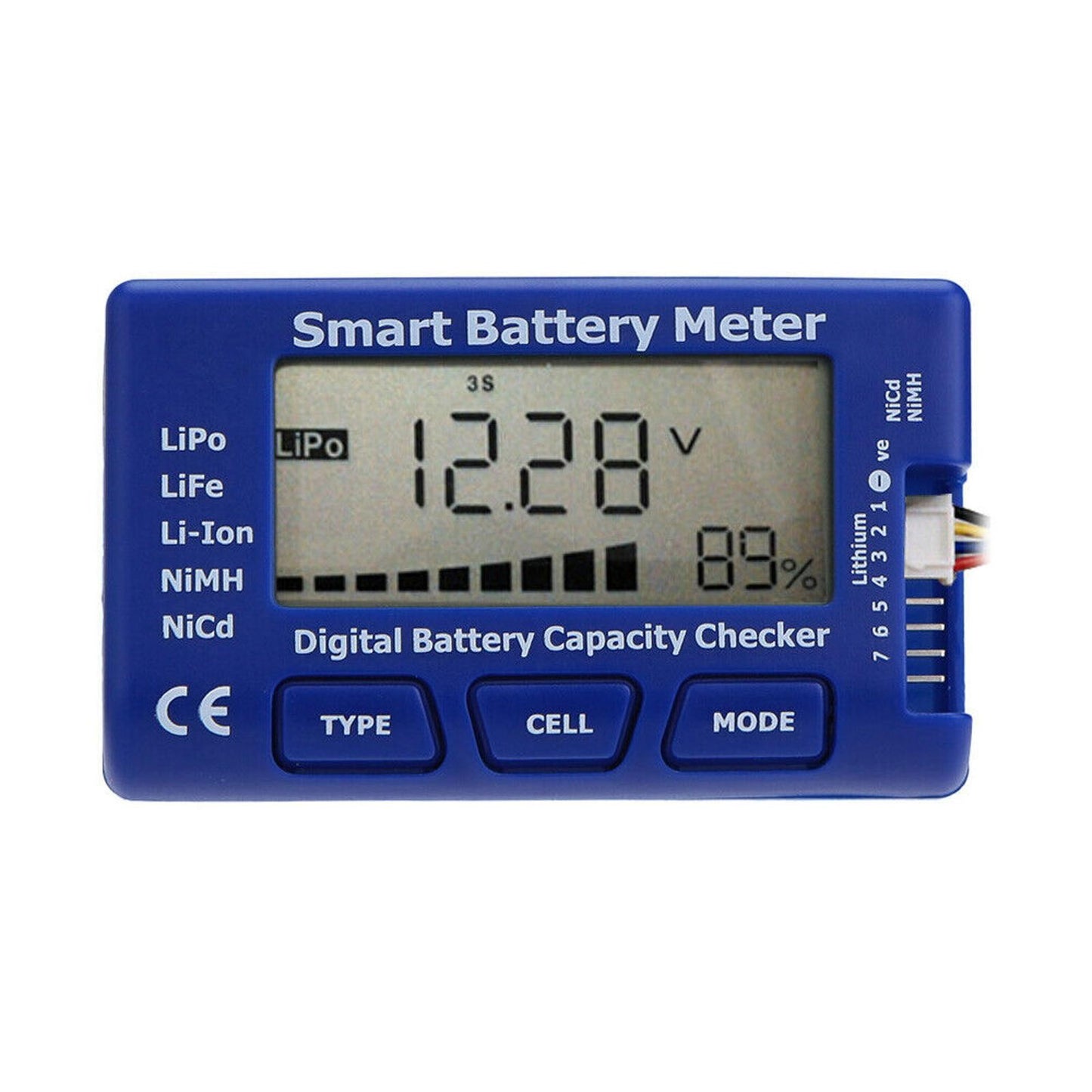 Digital Battery Capacity Checker Smart Battery Meter For LiPo Li-ion Life NiMH