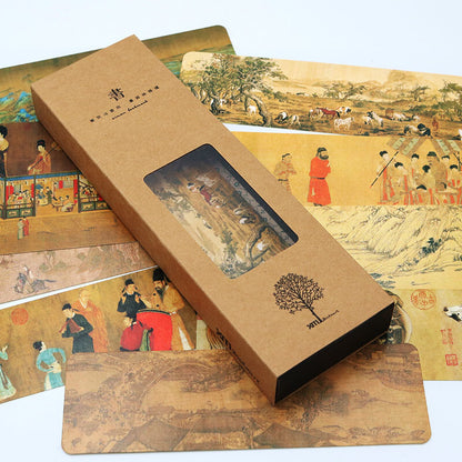 Chinese Bookmarks 中国传世十大名画纸质书签 经典国画洛神赋千里江山图故宫名画古风文创礼物中国风