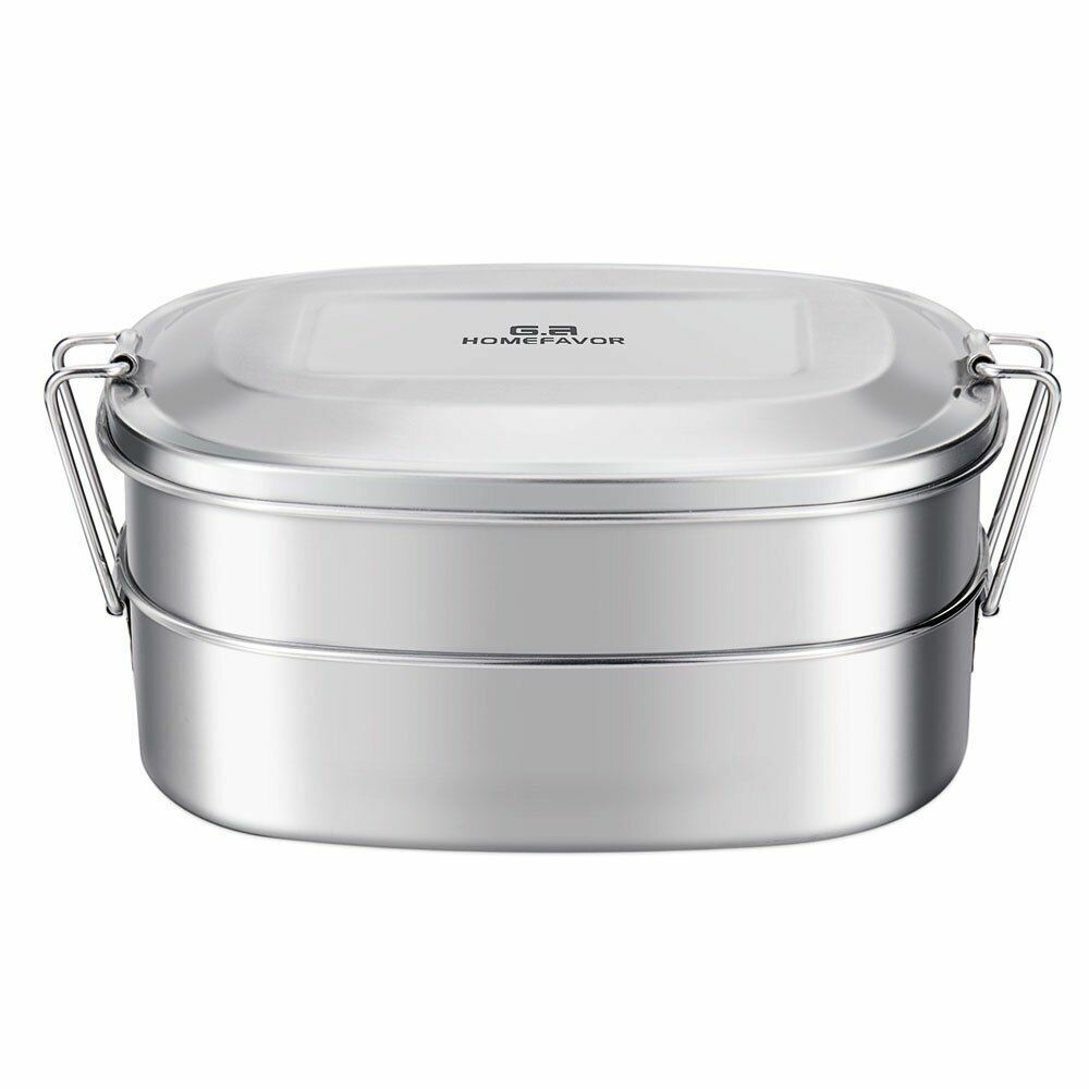 Lunch Container Stainless Steel Food Snack Storage Boxes Eco-friendly Rectangle