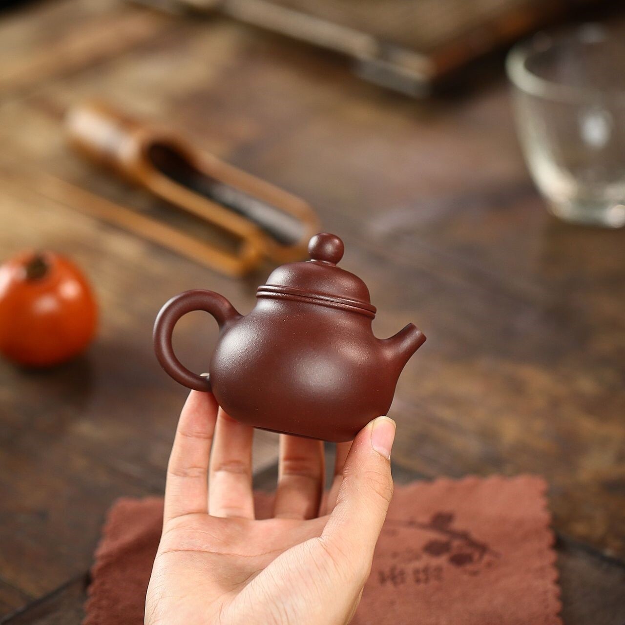 100ml Small Tea Pot Real Yixing Zisha Purple Clay Marked Kungfu Tea Pot Rongtian