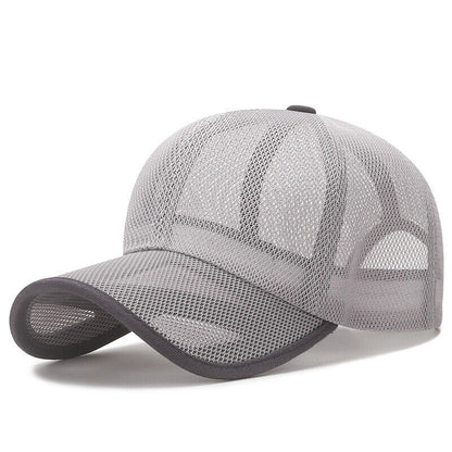 Mesh Cap Quick Dry Sun Hat Casual Breathable Baseball Cap Adjustable Soft
