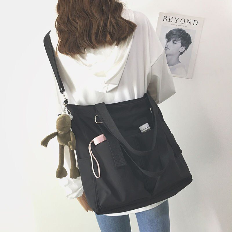 Waterproof Bag Large Canvas Messenger Student One-shoulder Bag Pouch Crossbody