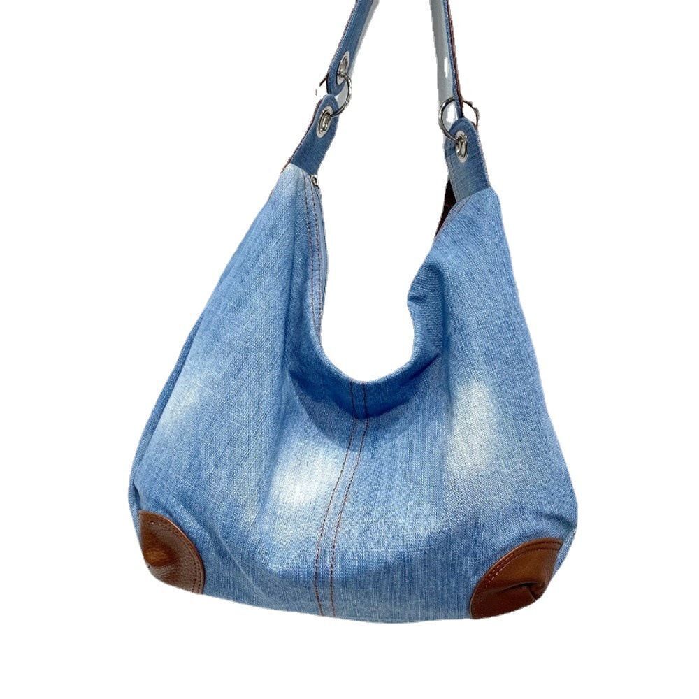 Blue Denim Shoulder Bag Handbag Classic Messenger Messenger Bags Handbag Purse