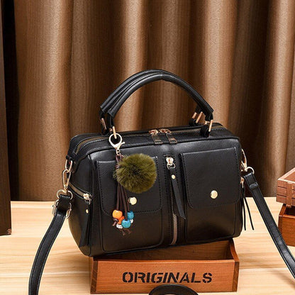 Luxury Leather Shoulder Bag Retro Large Crossbody Bag Pillow Shaped Handbag Tote
