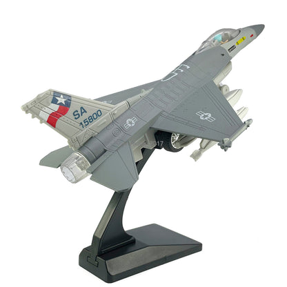 1:72 F16 Fighter Jet Airplane Model Diecast Military Toy Airplane for Boys Gray
