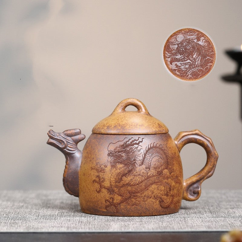 Yixing Zisha Teapot Original High-Fired Duan Clay Soaring Dragon Qinquan Tea Pot