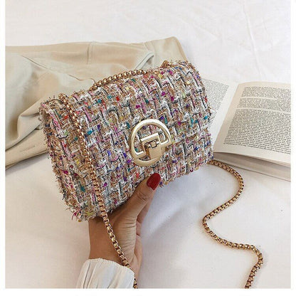 Flap Winter Woolen Women's Handbag Shoulder Messenger Bag Purses