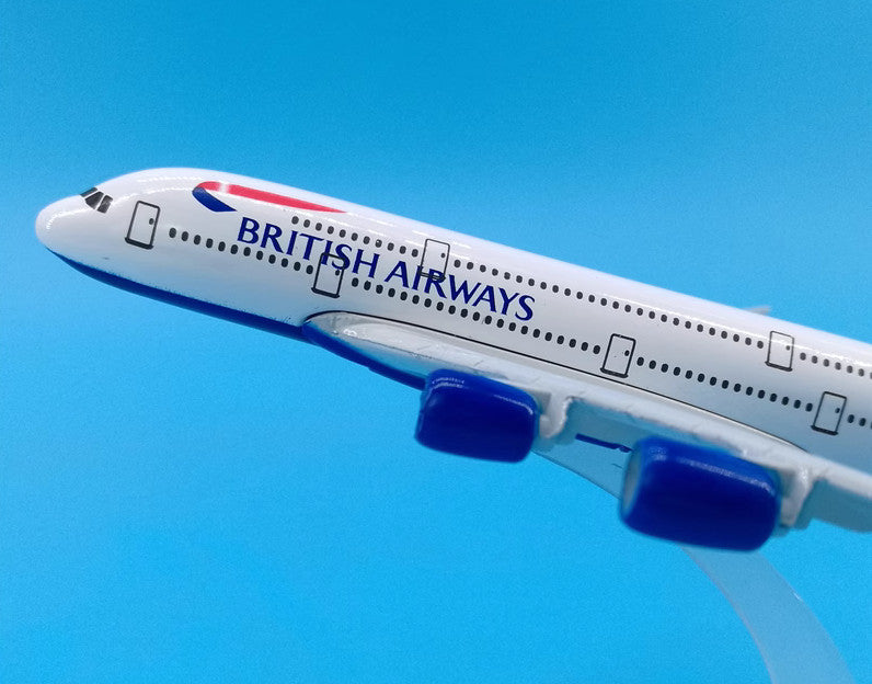 16cm BRITISH AIRWAYS AIRBUS A380 Passenger Aeroplane Diecast Aircraft Model