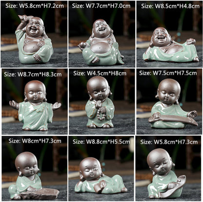 Funny Tea Pet Home Decoration House Warming Gift Mini Buddha Porcelain Tea Play