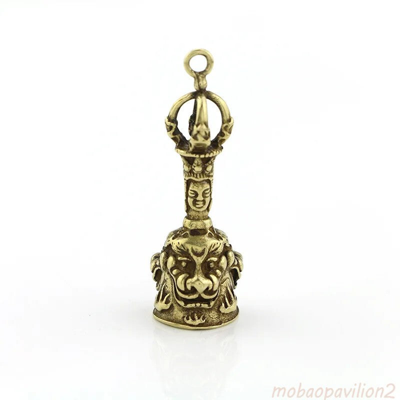 Sanshi Pure Copper Bell Rattle Buddhist Sutra Supplies Vajra Law Bell Brass Key