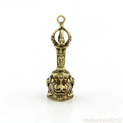 Sanshi Pure Copper Bell Rattle Buddhist Sutra Supplies Vajra Law Bell Brass Key