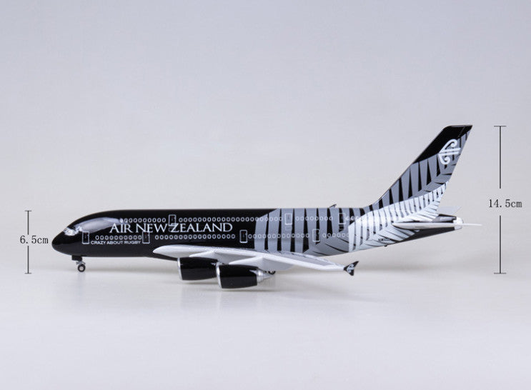 46CM 1:160 AIR NEW ZEALAND AIRBUS A380 Passenger Plane Landing Gear Resin Model