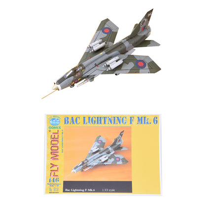 New 1/33 Scale British Lightning F Mk.6 Fighter Paper Model Unassembled Kit