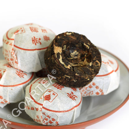 GOARTEA 2015 Year Tribute Chrysanthemum Puer Tea Pu'er Pu erh Tea Mini Ripe Cake-