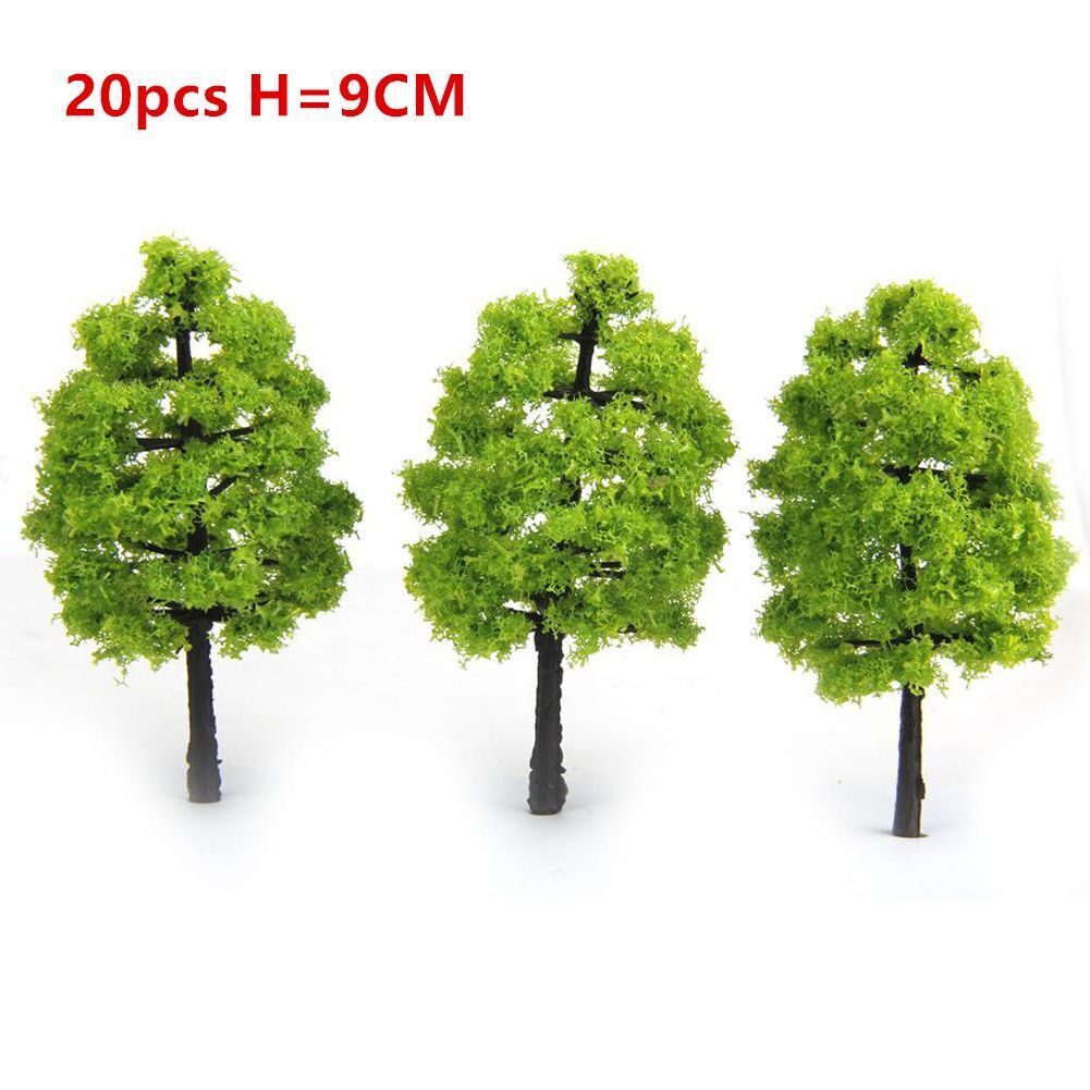 Artificial Miniature Tree 20-70Pcs Plastic Train Scenery Railroad Building Decor