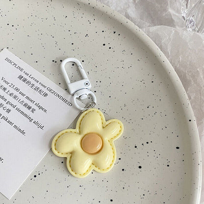 Colored Flower Keychain Heart Flower Bag Pendant DIY Candy Color Key Chains