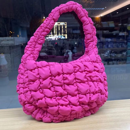 Pleated Cloud Bag Large Fashionable Down Dumpling Candy Underarm Bag 31*7*24.5CM