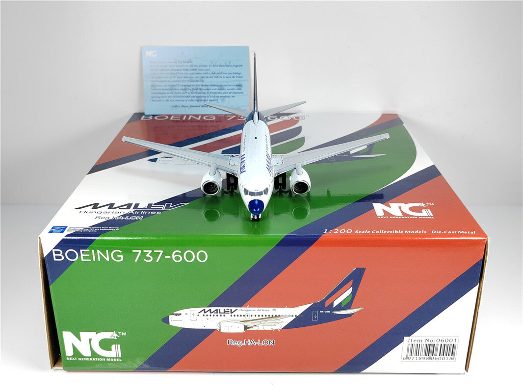 1:200 NG Model Hungarian Airlines B737-600 Airplane Diecast Aircraft Model