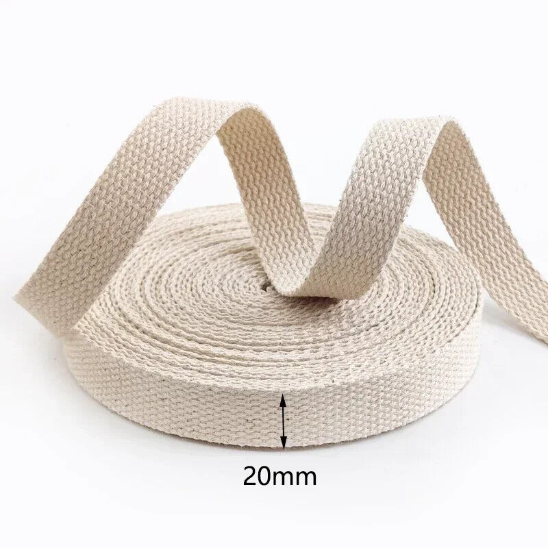 Belt Strapping 9Meter Polyester Cotton DIY Webbing Ribbon Backpack Strap 20~50mm