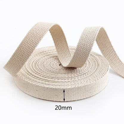 Belt Strapping 9Meter Polyester Cotton DIY Webbing Ribbon Backpack Strap 20~50mm