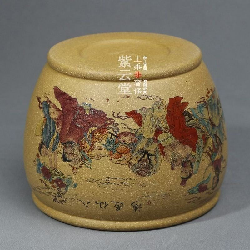 Yixing Purple Clay Eight Immortals Cup Gold Section Clay Handmade Large Tea Cup