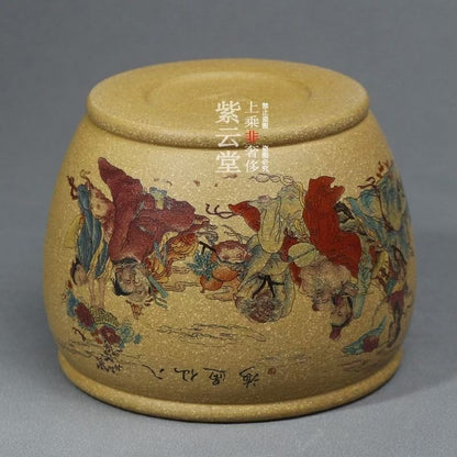 Yixing Purple Clay Eight Immortals Cup Gold Section Clay Handmade Large Tea Cup