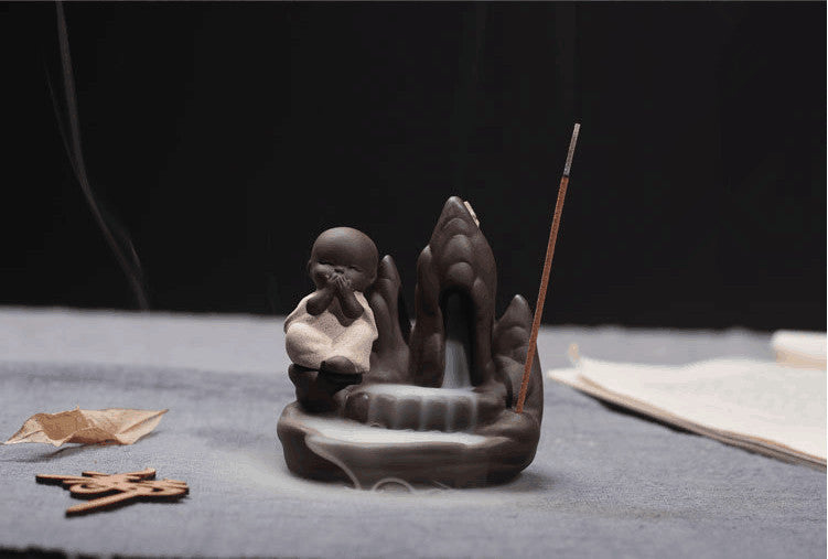 Incense Burner Incense Cones Small Buddha Censer Backflow Incense Burner Tea Set