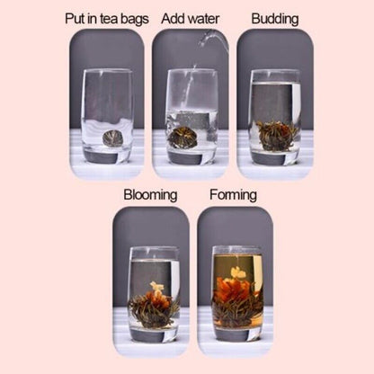 10Pcs Handmade Blooming Flower Tea Ball