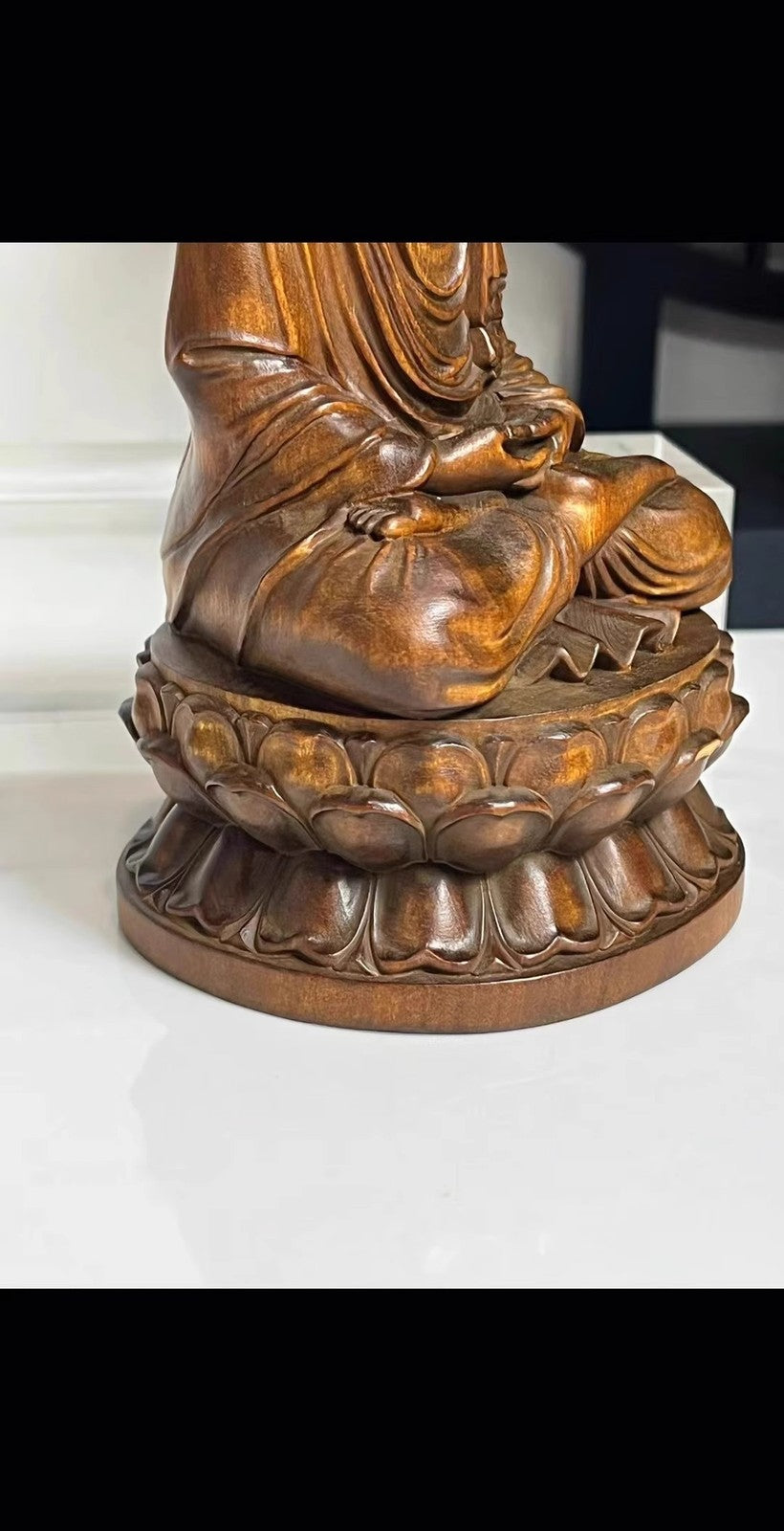 5.2" Boxwood Carved Shakyamuni Statue Artwork Figure Table Decor Collections