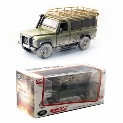 1:32 Diecast 2010 Land Rover Defender Metal Car Model Toy Door Open Sound Light