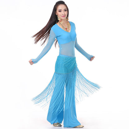 Belly Dance Costume 3 Piece(Top+Waist Towel+Pants) Belly Dancing Clothes