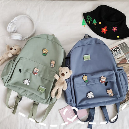 Women Nylon Backpack Student College School Bag Backpack Fashion Bags 30*11*40CM