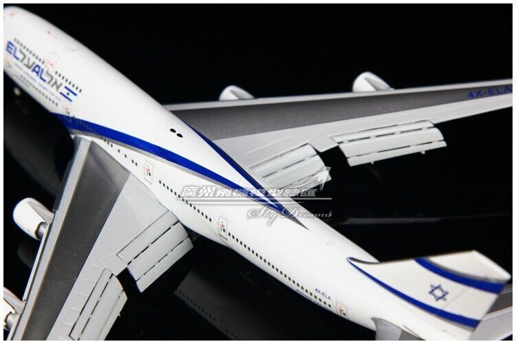 1:400 JC Wings El Al BOEING 747-400 Passenger Airplane Flap Down Diecast Model