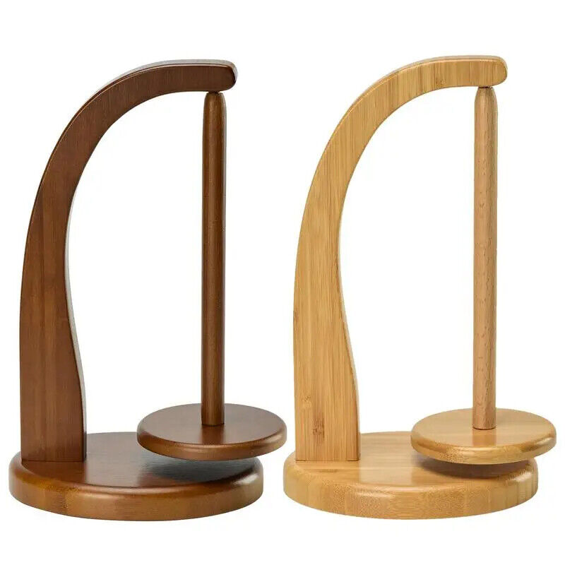 Crochet Yarn Holder Wooden Ball Winder Rotating Magnetic Spinning Knitting Tools