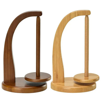 Crochet Yarn Holder Wooden Ball Winder Rotating Magnetic Spinning Knitting Tools