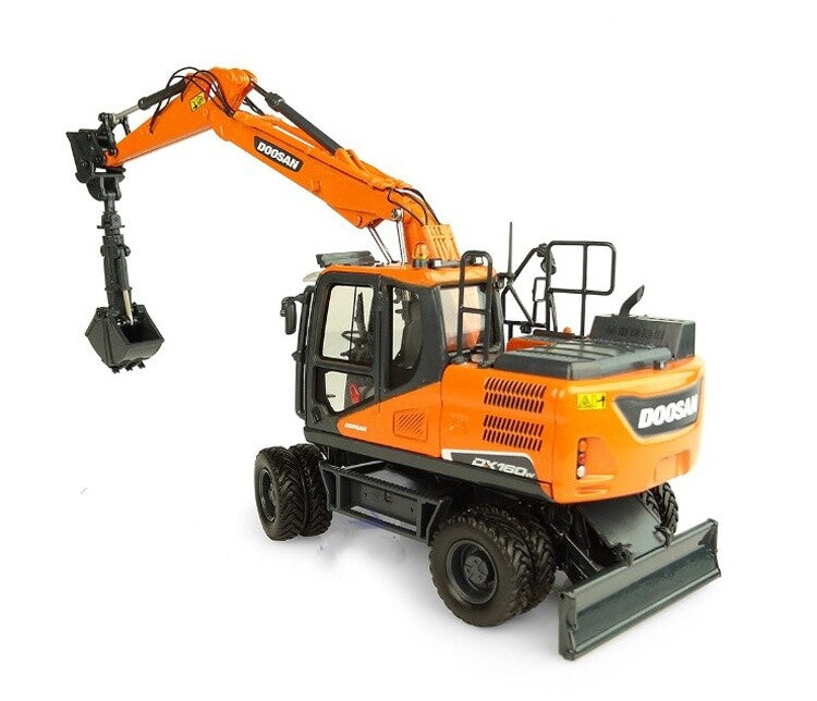 1:50 DOOSAN DX160W Wheeled Excavator Contruction Machine Equipment Diecast Model